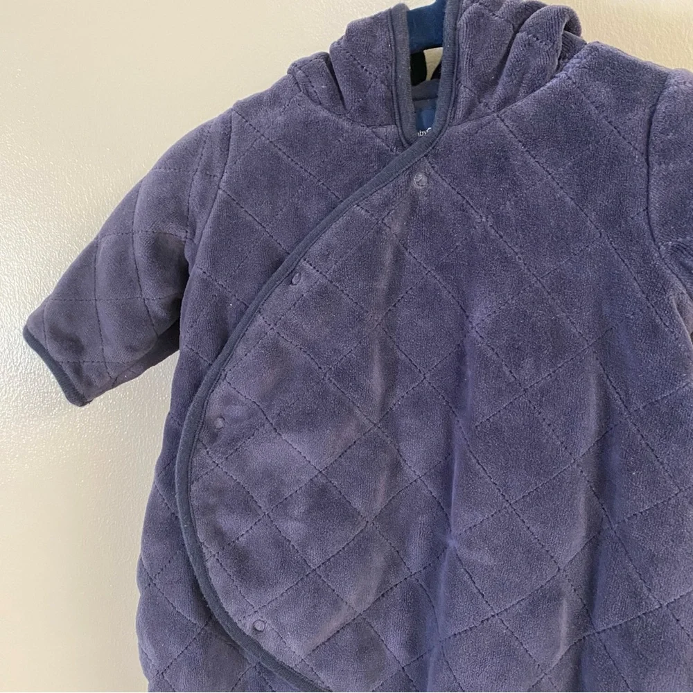 Baby Quilted Navy Blue One-Piece